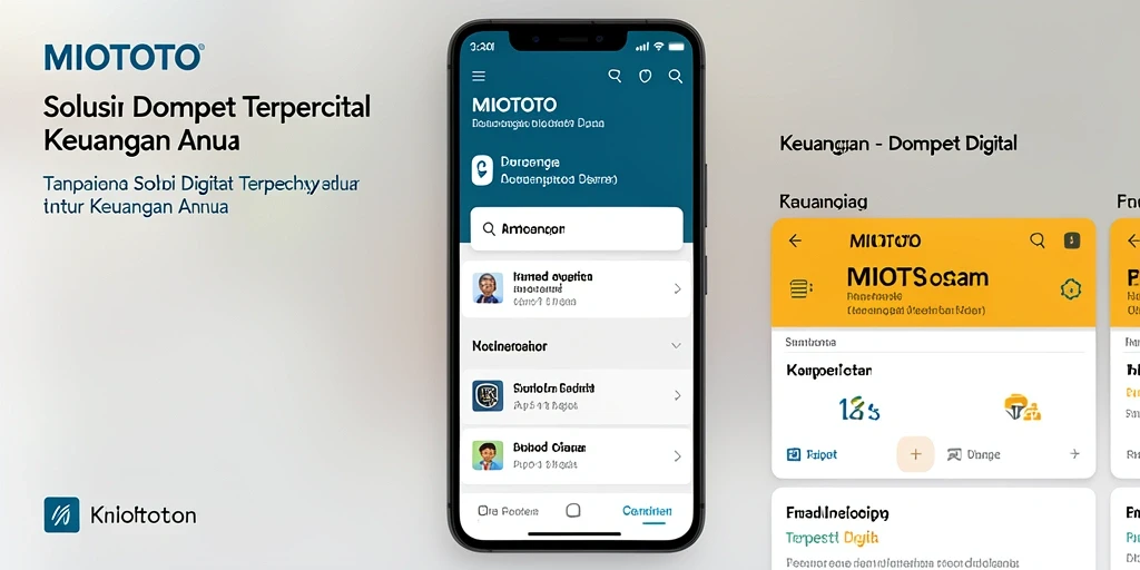 Antarmuka aplikasi MIOTOTO yang modern dan user-friendly.