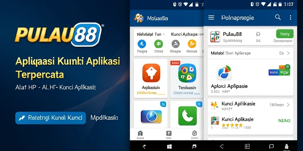 Tampilan antarmuka pengguna aplikasi Kunci Aplikasi PULAU88