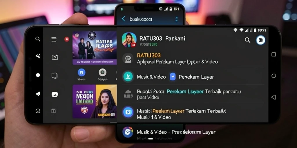 Tampilan antarmuka RATU303 dengan fitur perekaman layar yang lengkap.