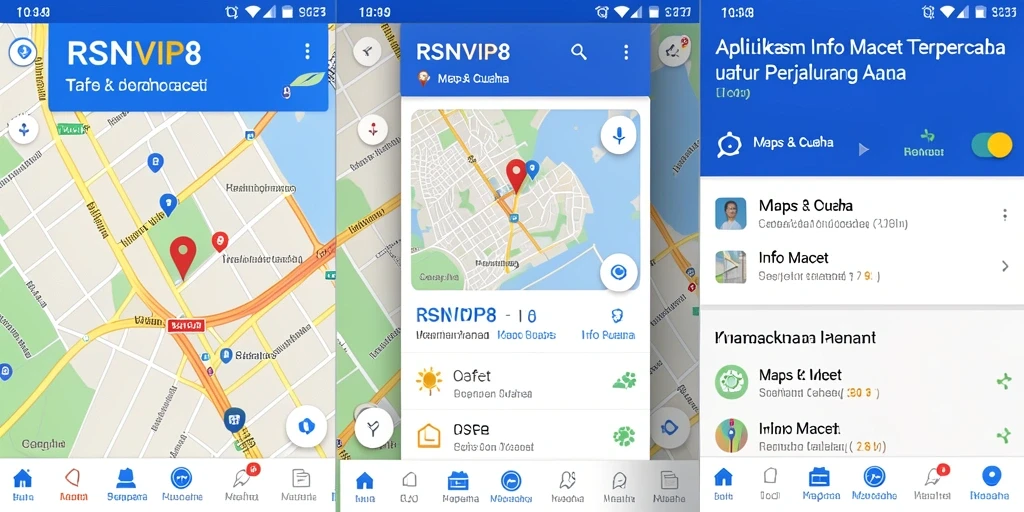 Tampilan antarmuka RSNVIP8 menunjukkan peta kondisi lalu lintas terkini.